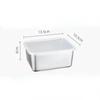 Food Grade Stainless Steel Refrigerator Storage Box Container Ingredients Freezer Storage Household Kitchen Food Sealed Boxs
