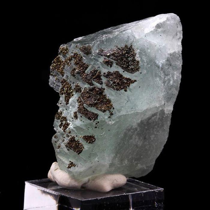 Pierres et Minéraux. Fluorite + Pyrite. 161.0 ct. Aouli, Midelt Province, Drâa-Tafilalet, Maroc.