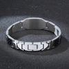 Carbon Fiber Bracelet Men Custom Star of David Logo Stainless Steel Hand Chain ID Bracelets For Dad Boyfriend Gift
