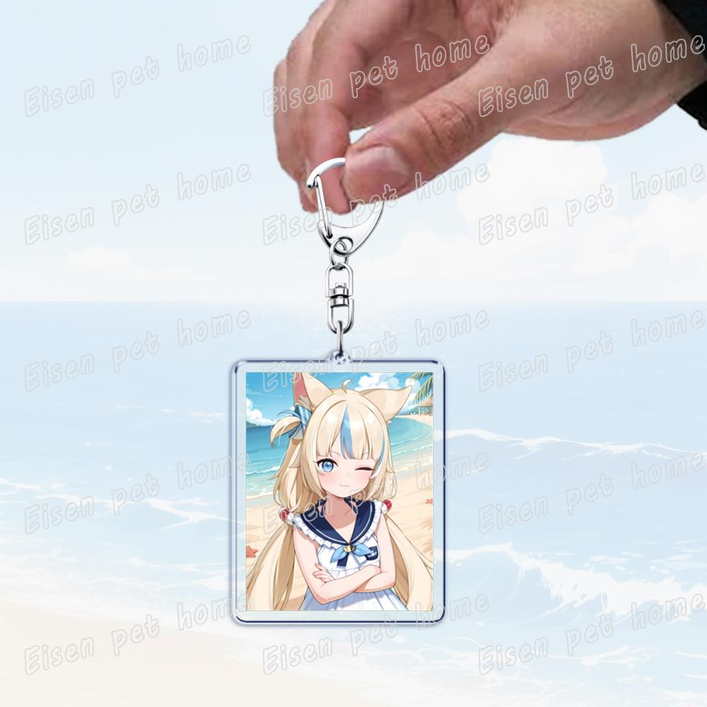 Cute Manga Sameko Saba Keychain Llavero Accessories Bag Cute Anime Kawaii Farming Charm Women's Keyrings Fans Gift