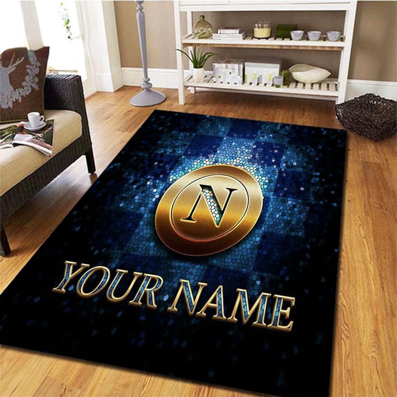 SSC Napoli Custom Name Carpet Rug for Living Room Bedroom Home Sofa Decoration,Kids Play Non-slip Floor Mat