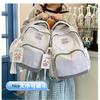 Schoolbag Japanese new striped star backpack junior high school students class advanced sense backpack lightweight versatile schoolbag
