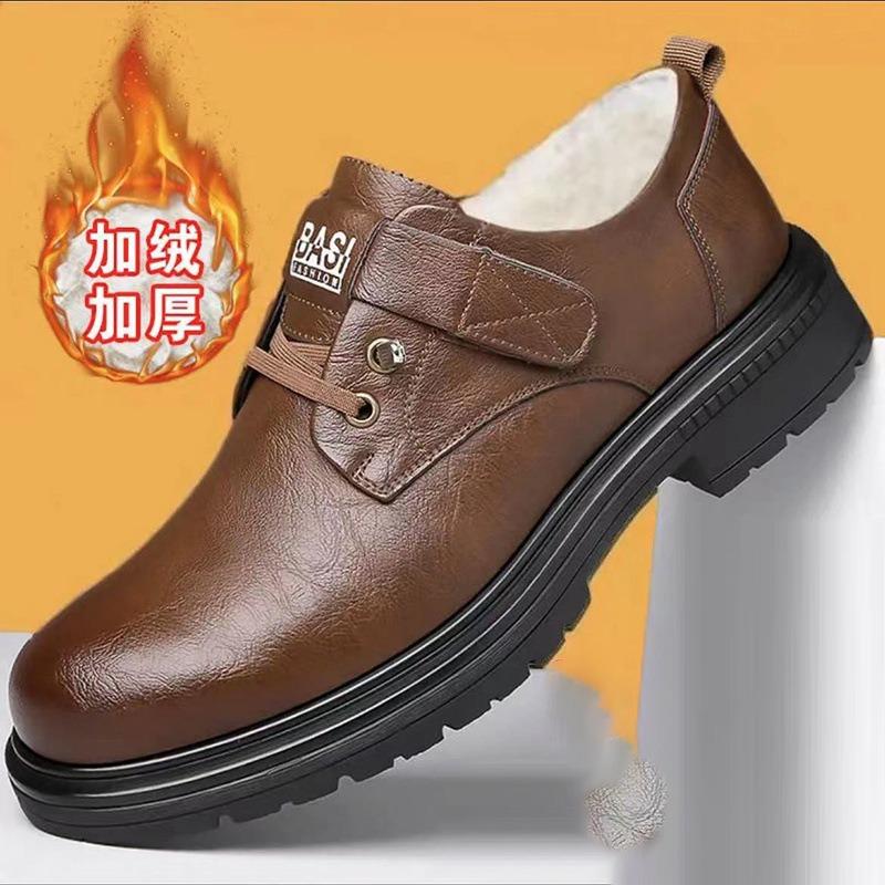Low-top Men's Shoes Autumn Business Casual Leather Shoes Men's Soft-soled Martin Tooling Shoes Men's