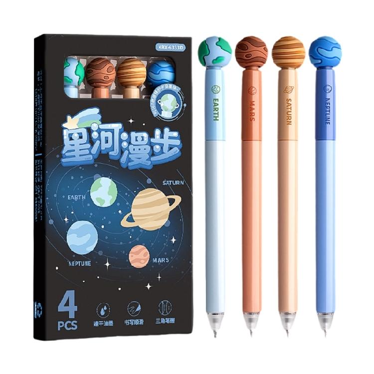 4Pieces Rotating Gel Pen Twist Action Erasable Gel Inks Pen 0.5MM Pen Point Smooth to Write for Note Taking Journaling