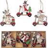 Christmas Tree Decoration, Colorful Wooden Hanging Ornaments Set (d-583-a)