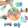 420 Piece Cake Decorating Supplies Set DIY Baking Tools Including Turntable Piping Spout Spatula All Stainless Steel