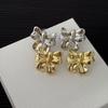 Double-Layer Bow Stud Earrings: Sweet Fairy Style with High-End Retro Charm