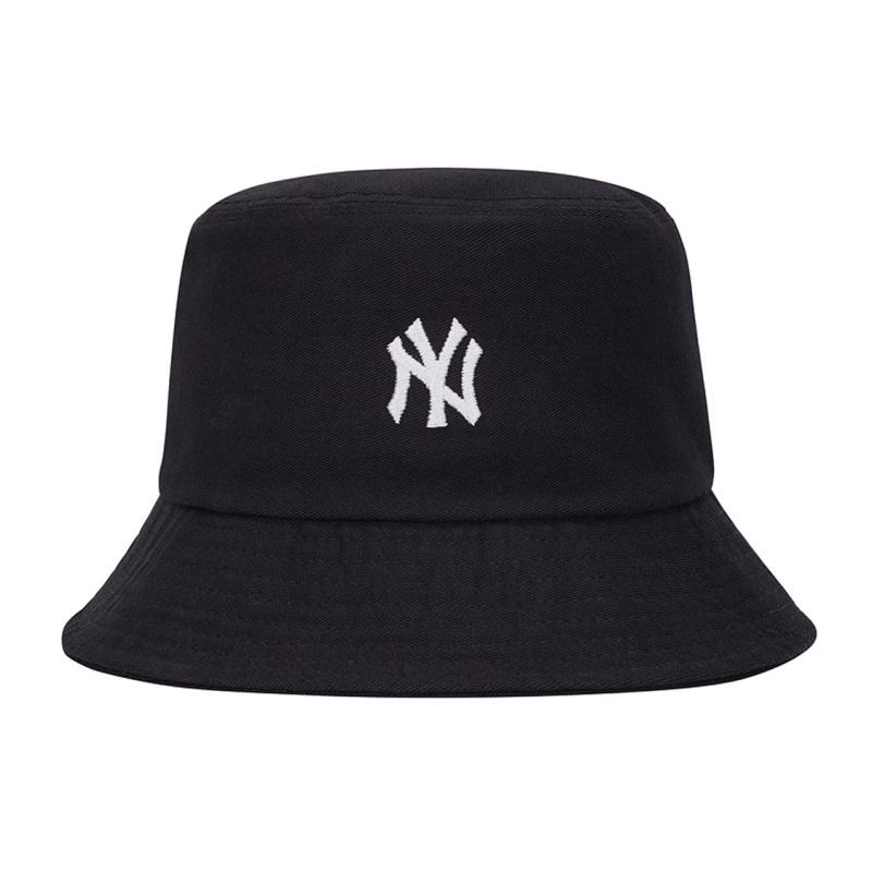 MLB Cotton Bucket Hats Unisex Black Fashion 3AHT7702N-50BKS