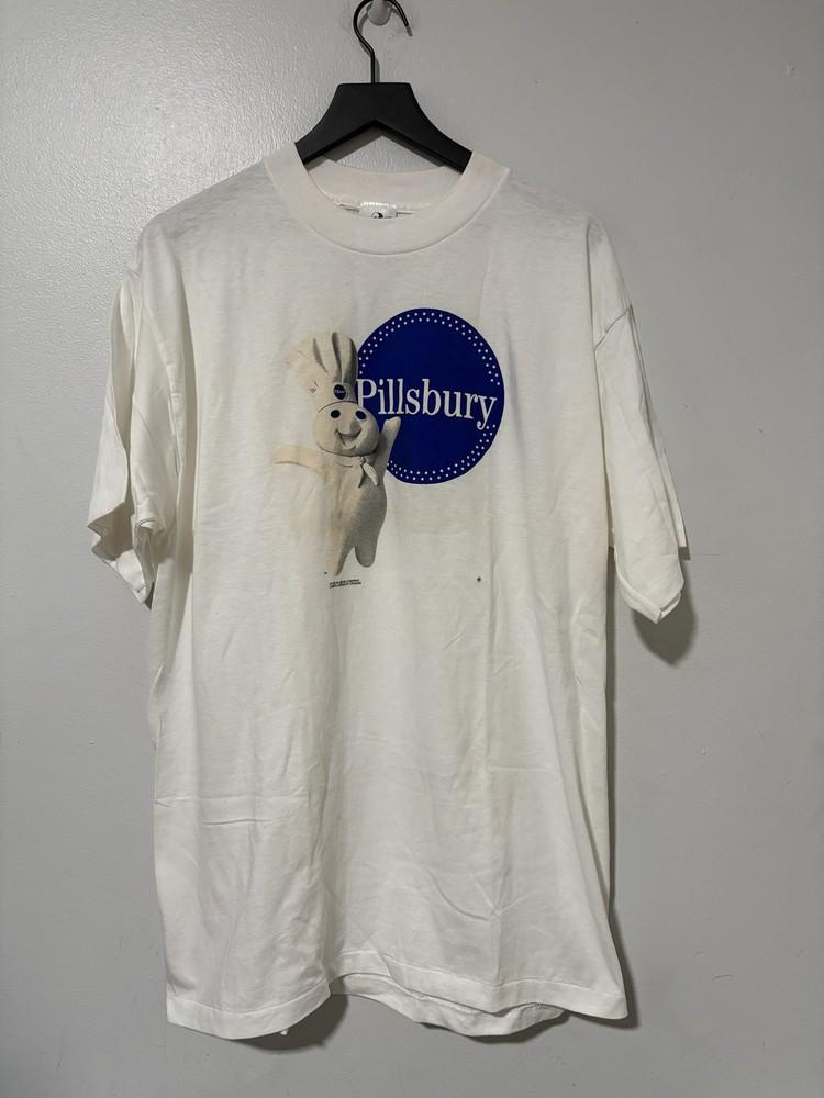 Vintage Pillsbury Shirt Mens XL Doughboy Graphic Promo Made USA 90s Tee Unisex T-Shirt M