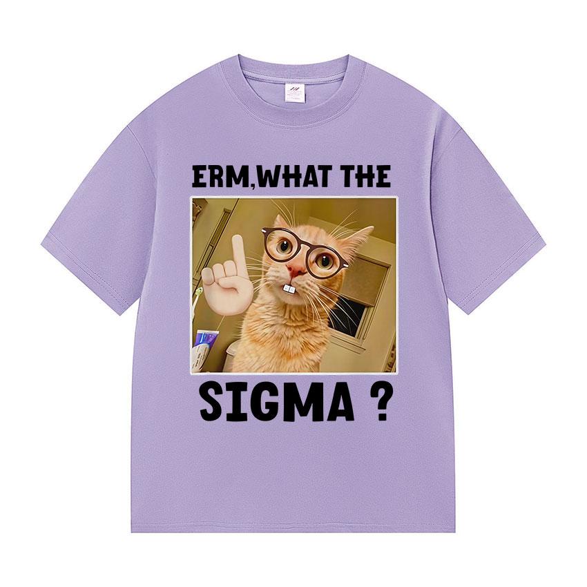 Erm What The Sigma Funny Cute Meme Graphic T Shirt Unisex Women Fashion Oversized T Shirts Humor Style Short Sleeve Tops Tshirt
