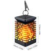 2-4PCS Solar Lights Outdoor Garden Hanging Solar Flame Flickering Lantern Waterproof Solar Path Light Dancing Flame Light Yard