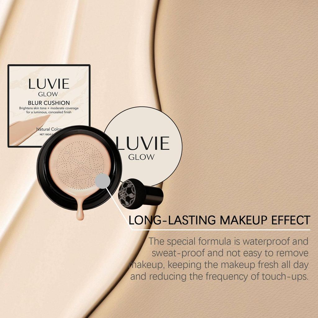 Brighten Flawless Air Cushion Cream, Natural Color, Multi-color Optional, Light and Moisturizing Base Makeup, Natural Skin Makeup Air Cushion 1pcs