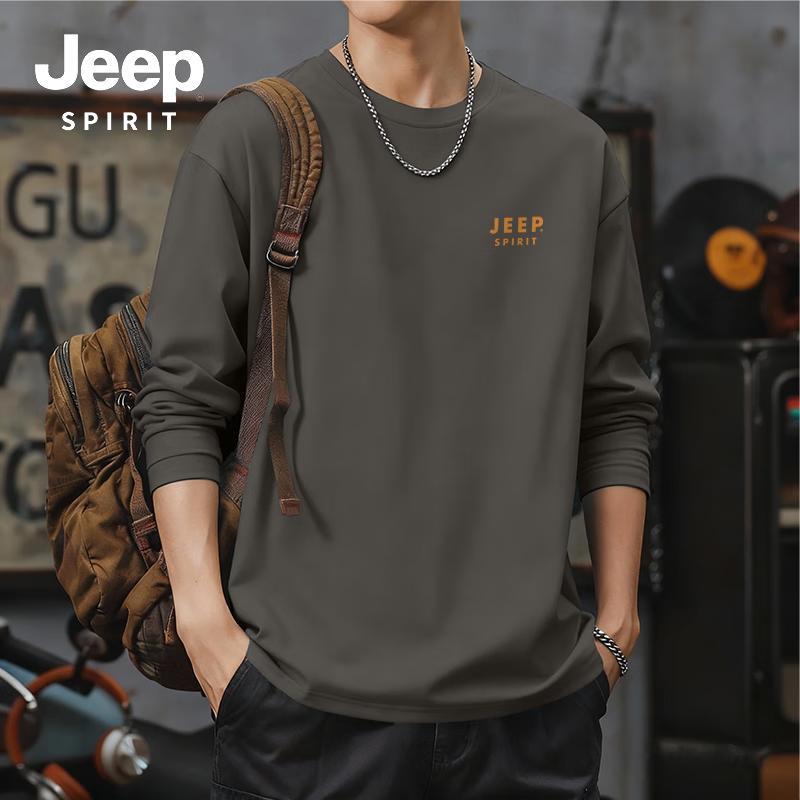 Мужская зимняя футболка с длинным рукавом JEEP SPIRIT из чистого хлопка