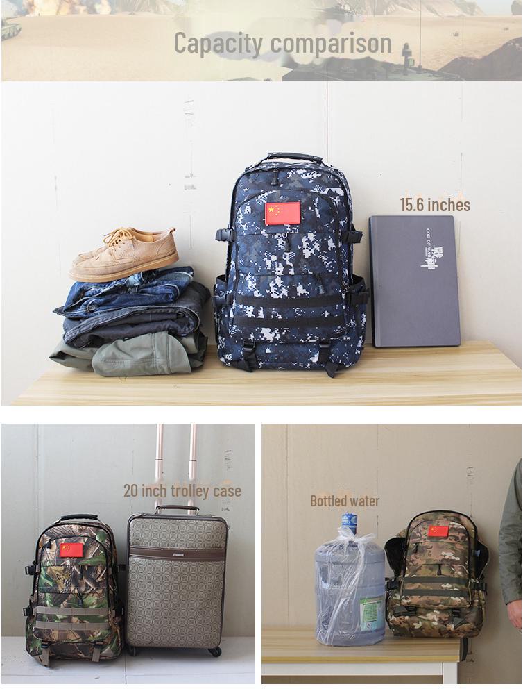 Men's Outdoor Camouflage Backpack for Travel, Military Fans, and Summer Camp Activities
