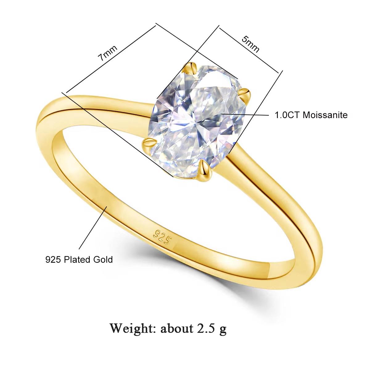 

Au585 Pear Cut Moissanite Ring 3CT D VVS1 for Women 100% 14K Gold Egg Shaped Diamond for Wedding Band Classic Jewelry 5