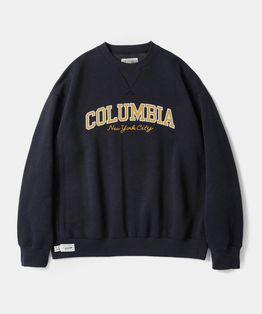 COLUMBIA UNIVERSITY Applique Arch Fleece Sweatshirts Crown Navy