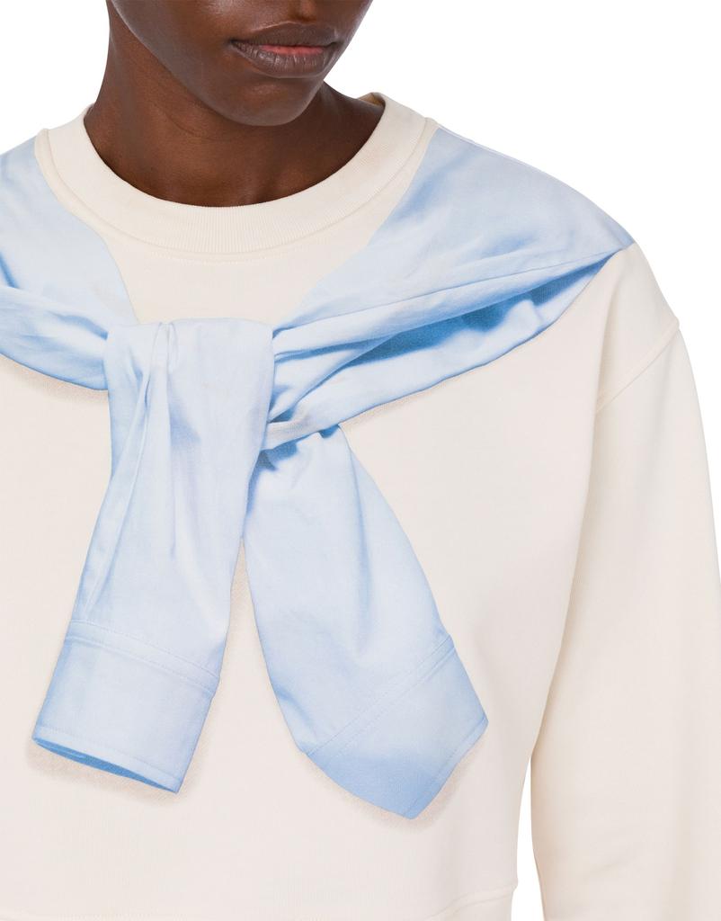 MOSCHINO Jeans Cotton Crop Sweatshirt