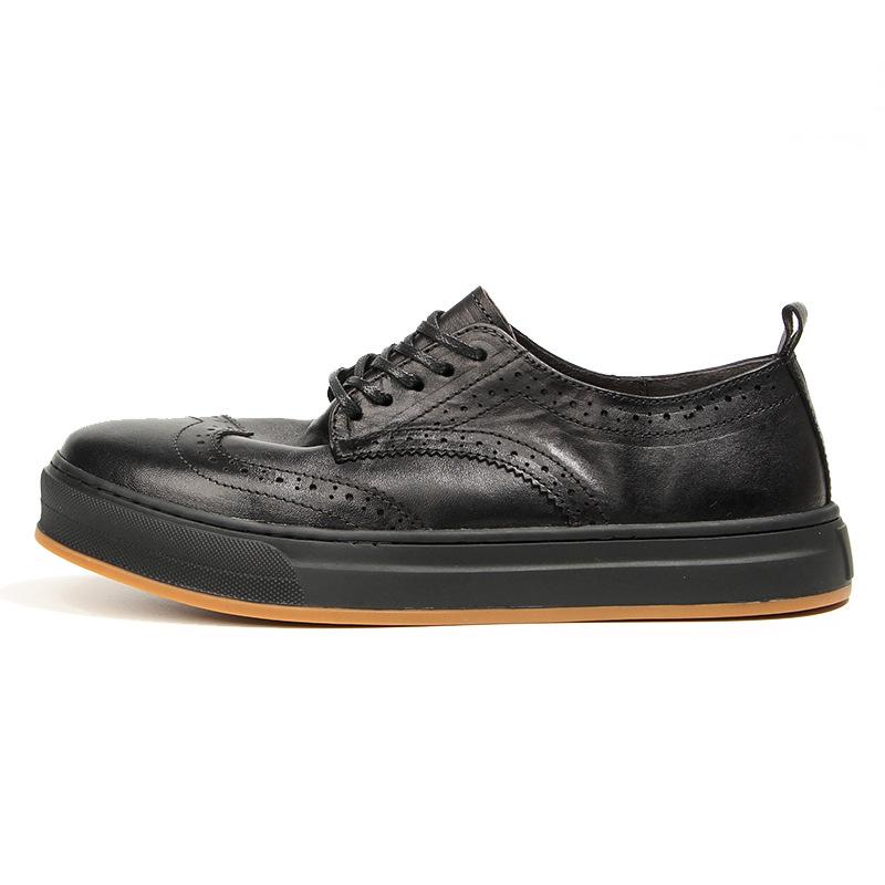 139-7 Washed Leather Men'S Shoes Brock Carved Leather Shoes Genuine Leather Men'S Casual Shoes Hand-Polished To Make Old Shoes