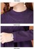 2023 Autumn/Winter Women's Oversized Knit Wool Dress, Knee-Length, Plus Size, Stylish, Belly Covering, Thick Fabric
