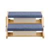 VEVOR Wood Pet Stairs, 2-Step Dog Stairs for Beds, Sofa & Cars, 50 Kg Load Capacity, Floded Flat Design