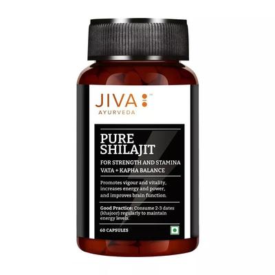 Shilajit, Mumiyo (60 cápsulas, 500 mg), Shilajeet, Jiva