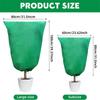 4 Pack Winter Plant Covers Freeze Protection GreenFrostBlanketsWith Zipper Drawstring For Outdoor Potted Shrub Tree Cold Weather