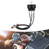 Car AC Gauge Set Anti Backflow AC Gauge Set Pressure Range Replacement for R410A R32 R134A R22 Refrigerants for Vehicle