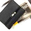 1pc Wallet Pouch Small Coin Purse New PU Leather Solid Color Storage Card Holder Korean Zipper