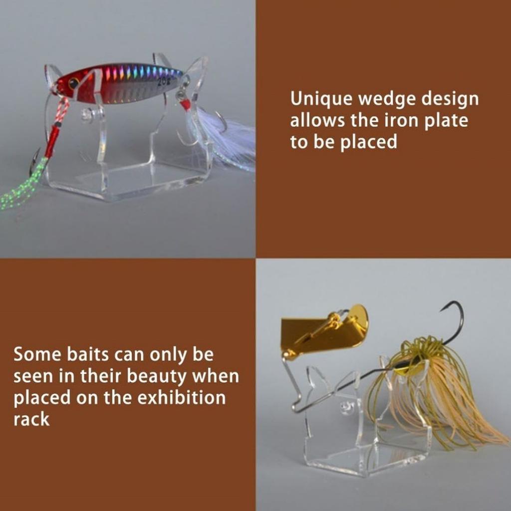 Fishing Lure Display Holder Acrylic Fishing Lure Display Stands Clear Large Fishing Lures Easels for Baits Lure Display