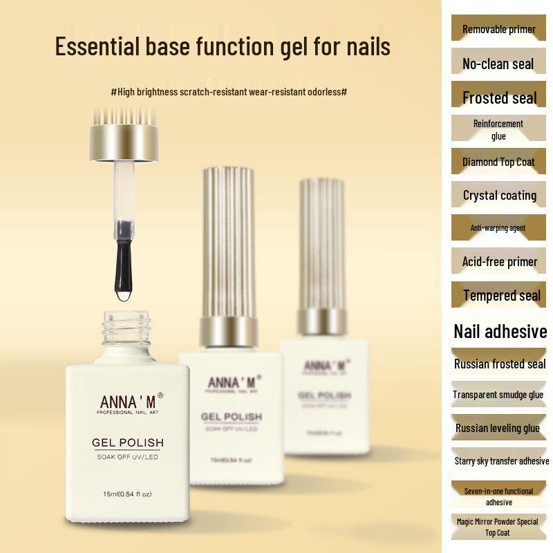 

Anna Nail Gel: No-Wipe Base & Top Coat, Builder Gel, Matte Top Coat, Bonder Primer