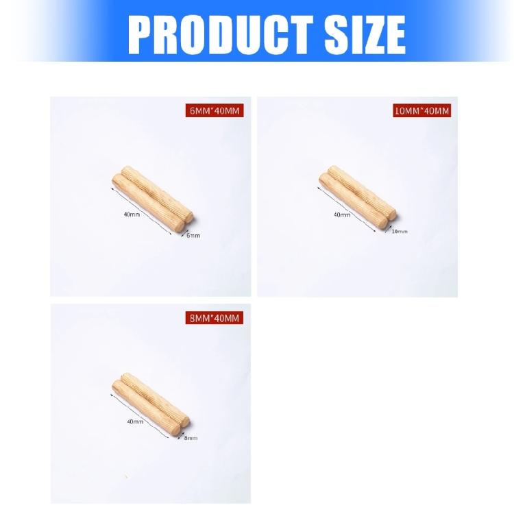 100Pcs Woodworking Doweling Jig Kit Round Fluted Wooden Plug Dowel Pin Rod Locator Furniture Fitting 6mm 10mm 10mm