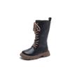Spring and Autumn  Children's High Top Over Knee Long Boots, Girls' Small Leather Boots