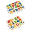 3D Colorful Alphabet Number Puzzle Montessori Wooden Puzzles Matching Games Early Education Toys Mathematics Shape Cognition