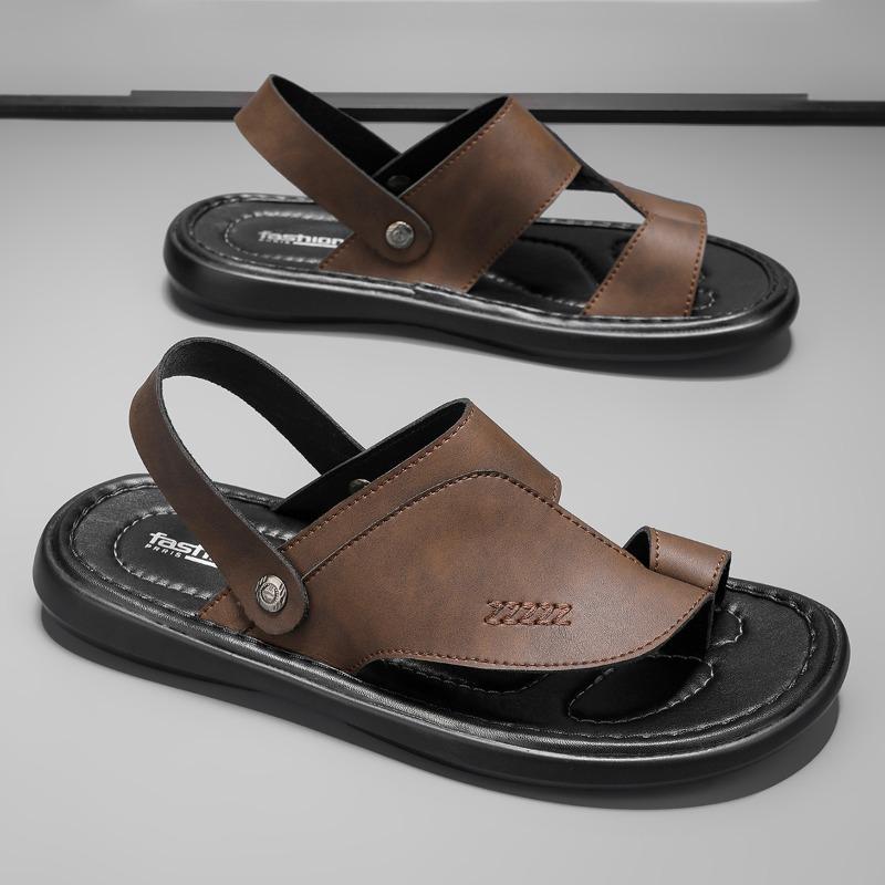 Men's Slippers Sandals Summer New Sandals Male Adult Casual Slippers For Men Beach Shoes Non-slip Open-toe Sandals For Outdoor
