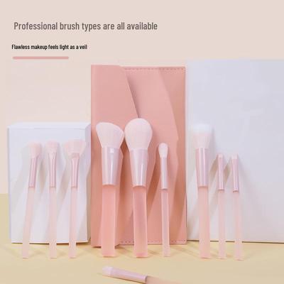 10-Piece Candy Makeup Brush Set: Powder, Blush, Eyeshadow Brushes