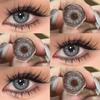 Eyeshare Colorful Contact Lens 2pcs Wusu Series Brown Lens Black Beauty Pupils Natural Look Yearly Contacts