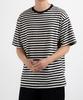 UNDEROFF Cotton Striped Short Sleeve T-Shirt Black