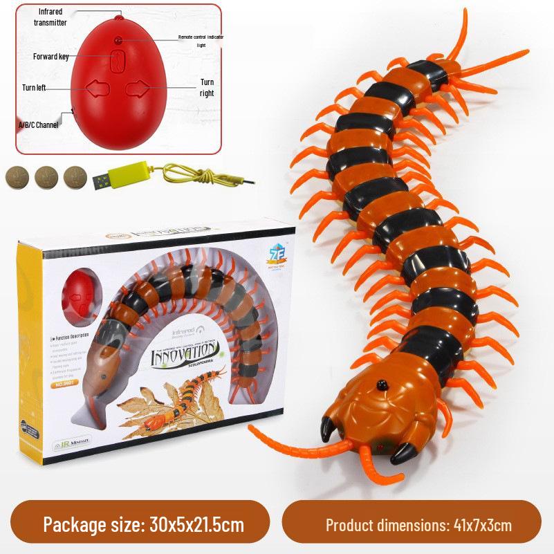 Bionic Remote-Controlled Animal Toy: Cockroach, Centipede, Frog, Crab, Prank Spider, Boa Constrictor, Mouse.