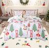 Homewish Cartoon Nutcracker Duvet Cover Set for Kids, Merry Christmas Bedding Set, Xmas Theme Bedroom Set, Room Decor