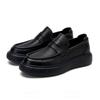 Breathable men's shoes summer 2025 new thick-soled hollow casual leather shoes men's genuine leather British business wedding shoes