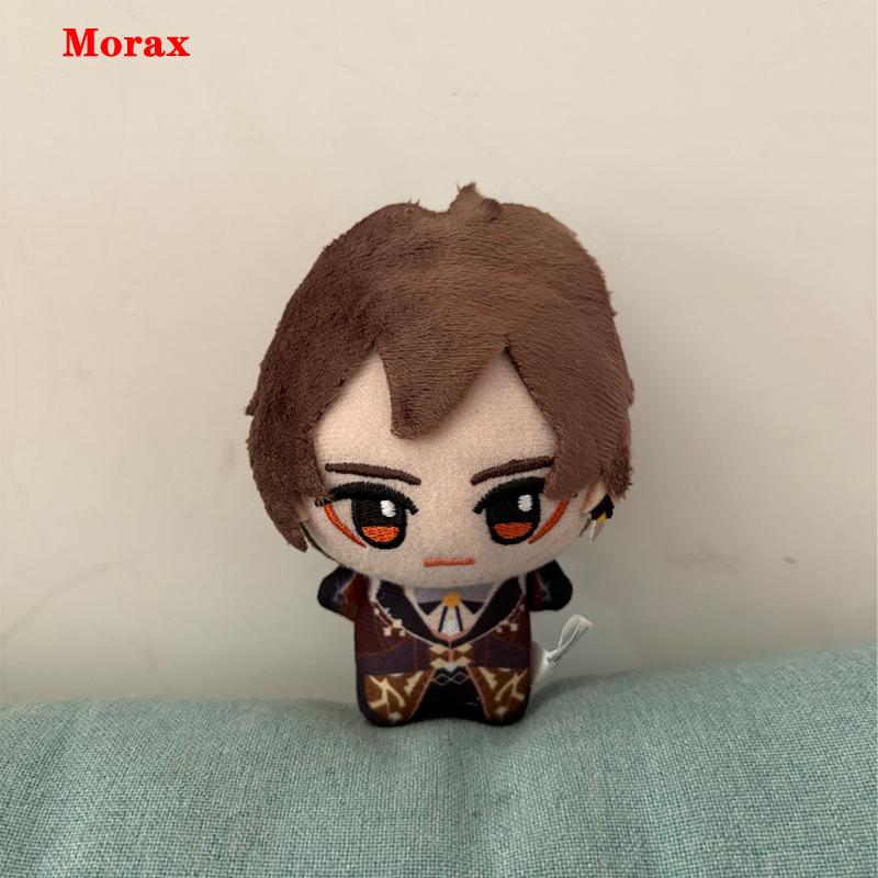 Multi-Style Anime Game Genshin Impact Character Diluc Morax Kaeya Lumine Plush Toy Keychain Backpacks Plushie Doll Pendant Decor