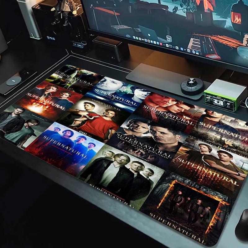 Supernatural Poster Color Mouse Pad Large Gaming Table Cushion Non-slip Laptop Tablet Big Mousepad XXL Mat Mini PC Playmat With Lock edge