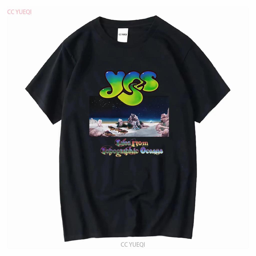 Yes Tales From Topographic Oceans Jon Anderson Steve Howe Chris Squire T Shirt long sleeves vintage Washed Slightly Stretched