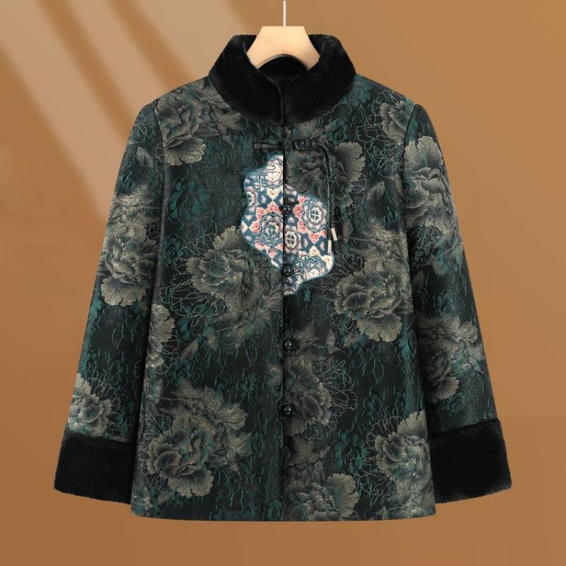 Fleece Padded Jacket Winter Clothing Thickened Padded Jacket Old Lady Winter Padded Jacket Women