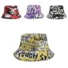 Fishermans Tie Hat Dyed Graffiti Big Eaf Simple  Fashionable Printed Pot Hat