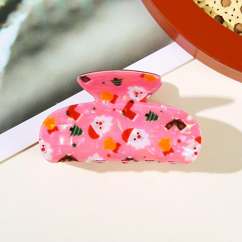 Shining Girl Christmas Floral Claw Clip - High-End Holiday Hair Accessory