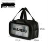 Women's Waterproof Large-Capacity Travel Makeup Bag with Wet/Dry Separation and Transparent Swim Compartment