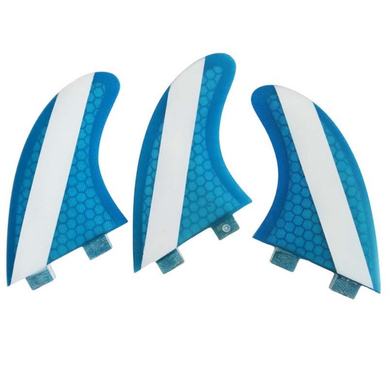 3 Pieces/set Surfboard Fin Set FCS Fin Green Fiberglass Surfboard Fin Fins In Surfing