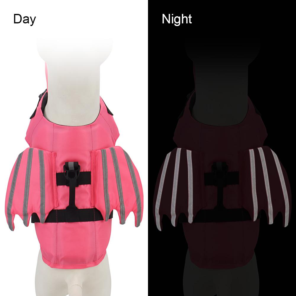 Reflective Wing Dog Life Jacket Pet Swim Vest with Handle for Small Medium Large Dog Swimwear Pet Clothes