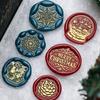Stamp Christmas Series Relief Lacquer Seal Header Snowflake Deer Brass Carving Hand Diy Copper Head
